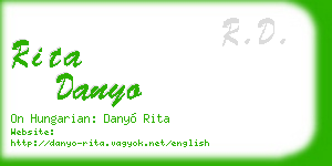 rita danyo business card